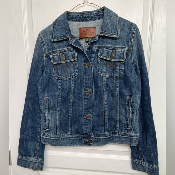 Women’s LRL Lauren Jeans Co Ralph Lauren Button Down Jeans Jacket Size M - Picture 1 of 10